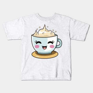 Cute Kawaii Cup of Coffee Kids T-Shirt